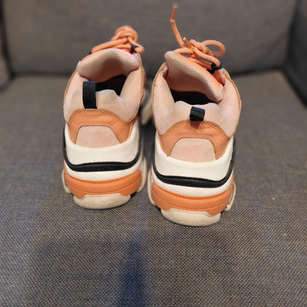 Women's Balenciaga Triple S Sneakers US 7.5 (EU 38) Orange Black White - Picture 5 of 9
